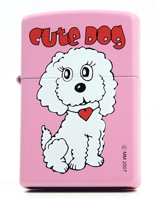 ZIPPO Cute Dog poodle - ZIPPO CUTE DOG pink.jpg